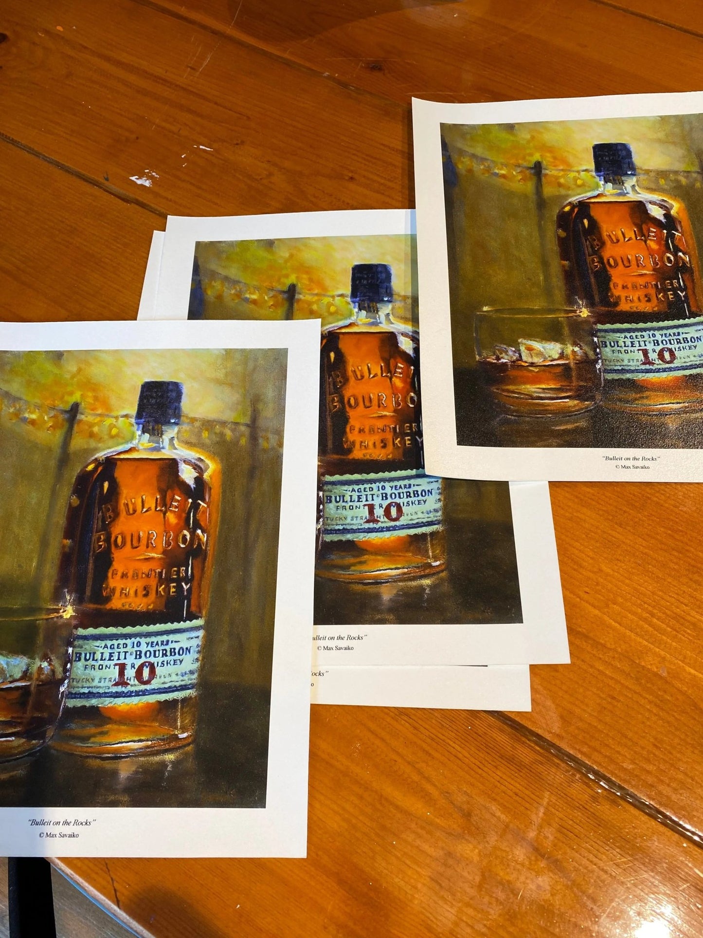 Limited Edition Print - Bulleit Bourbon Whiskey on the Rocks Granite