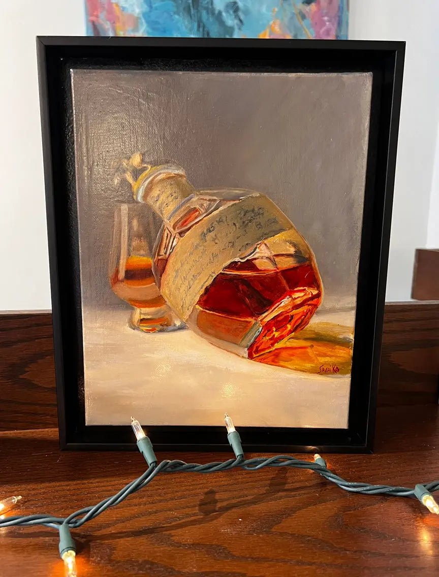 Original Bourbon Art - Blantons Bourbon in stock - Bottoms up