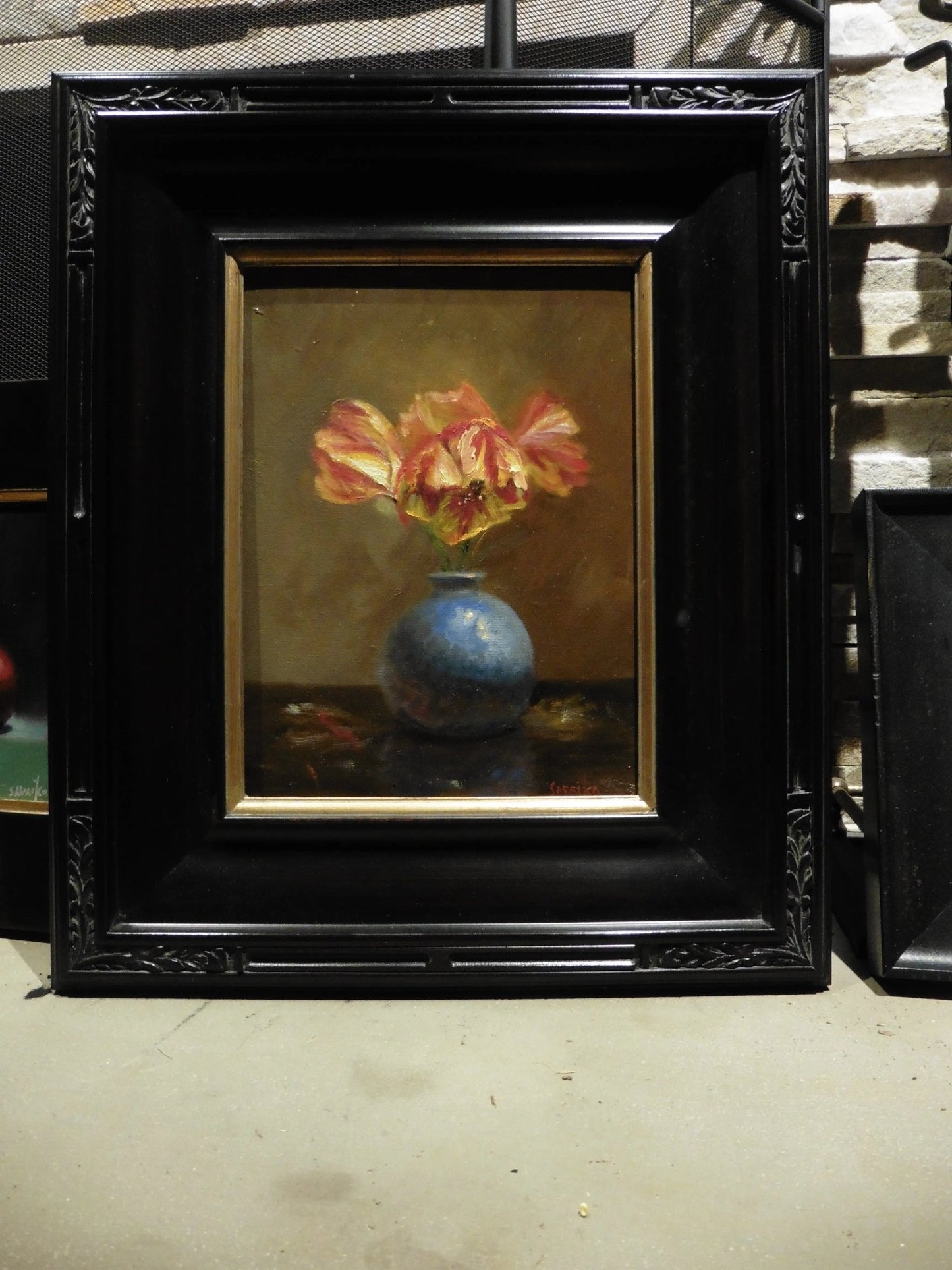 Original Oil Painting - Rembrandt in blue - Max Savaiko Art