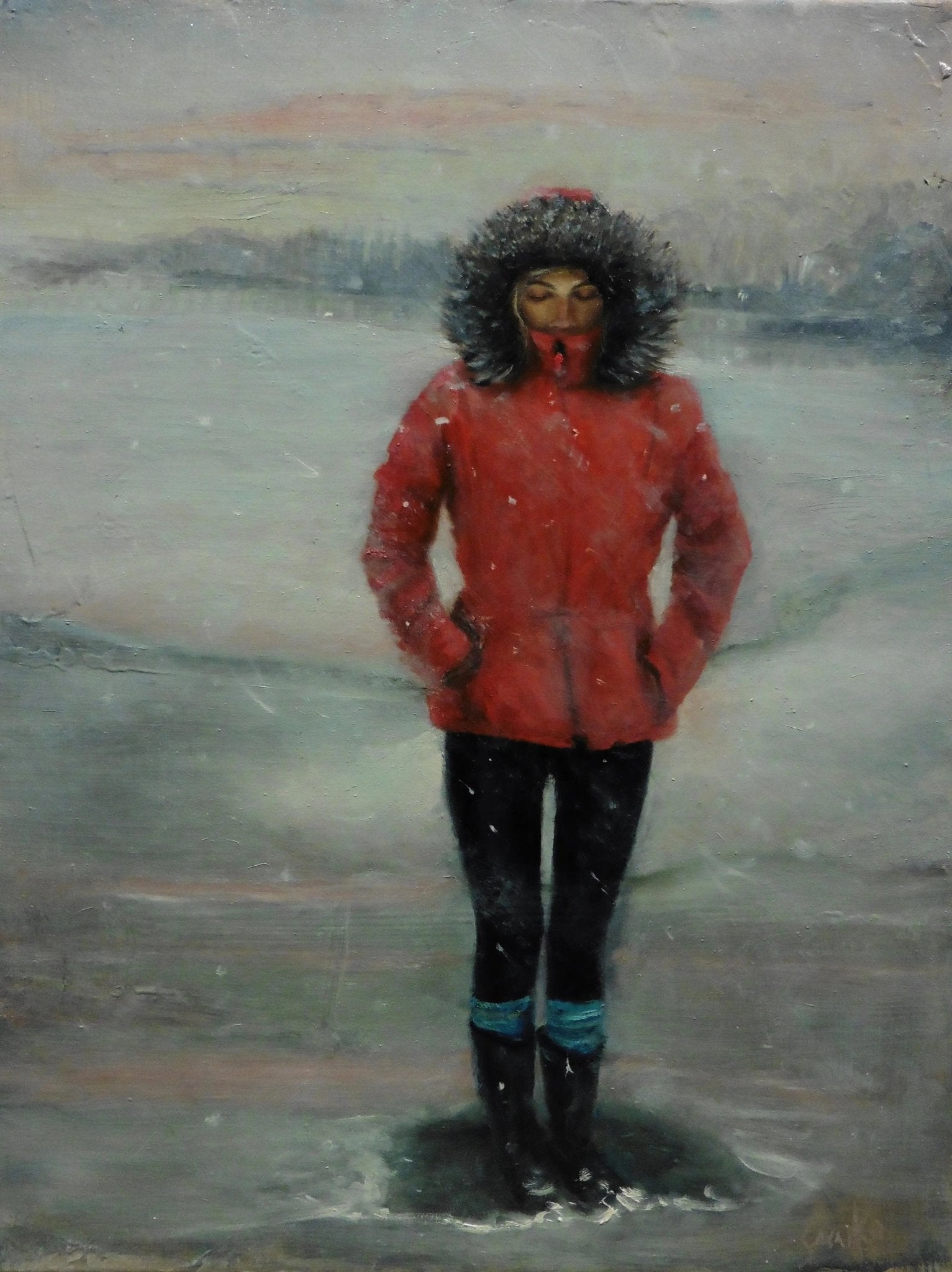 Original Oil Painting - Snow Angel - Max Savaiko Art